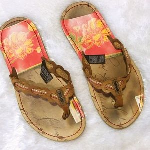 Teva Leather Flip Flops 7